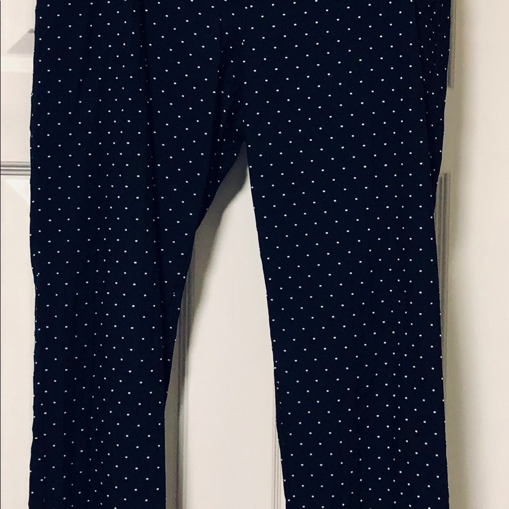 Rachel Zoe Black Pull On Pants with White Dots